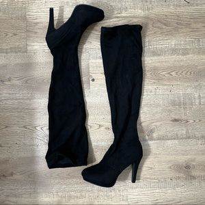 Over the knee boot heels